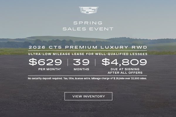 2026 CT5 PREMIUM LUXURY. Ultra low mileage lease for well-qualified lessees. $629 per month. 39 m...